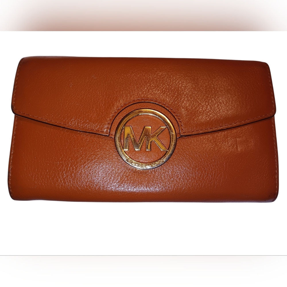 Michael Kors Orange Leather Wallet